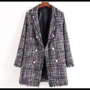 NWT ZARA TWEED COAT